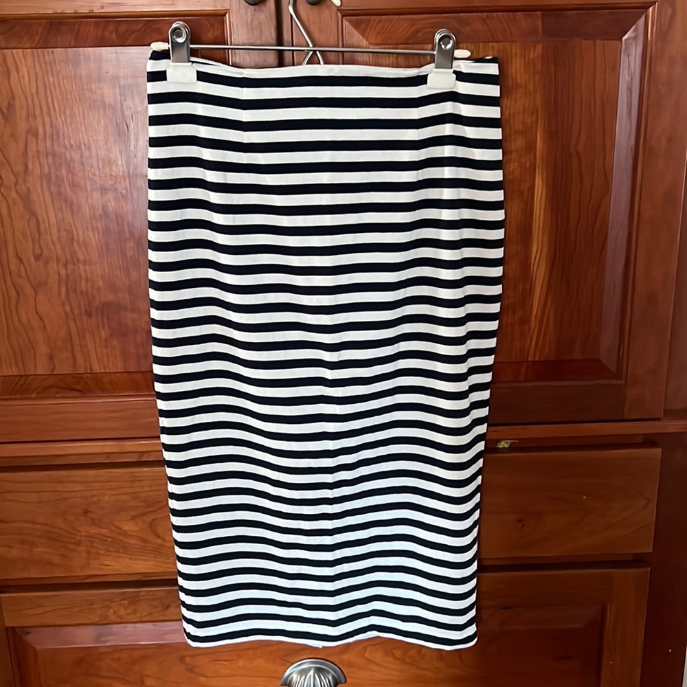 JCrew #2 Pencil Skirt Navy Stripe